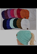 Ponytail beanie plain- add $5 for each patch